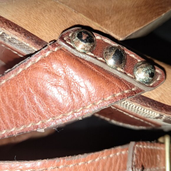 Old School Vintage Coach Size 10 Wooden Heel Strap Platforms in British Tan - Picture 12 of 14